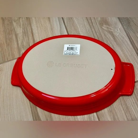 Le Creuset Carmin Fire Orange Stoneware Oval Lidded Casserole 1.7L/27 cm